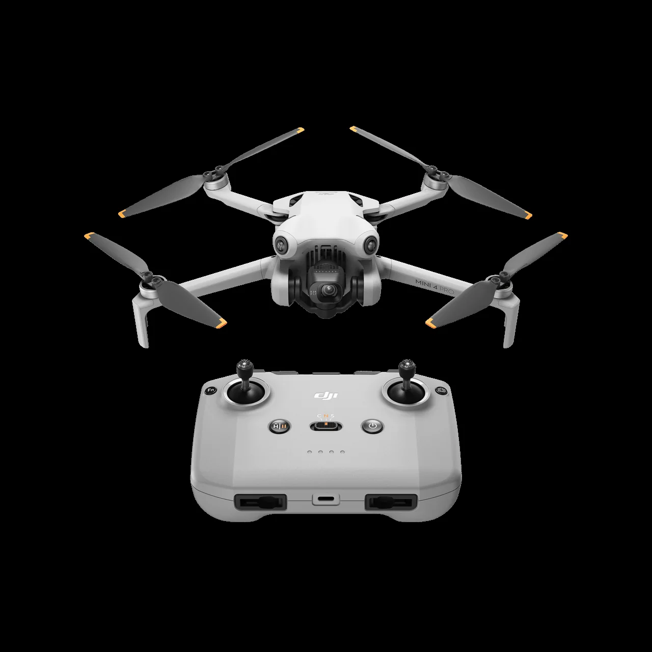 DJI Mini 4 Pro folding drone in outdoor flight